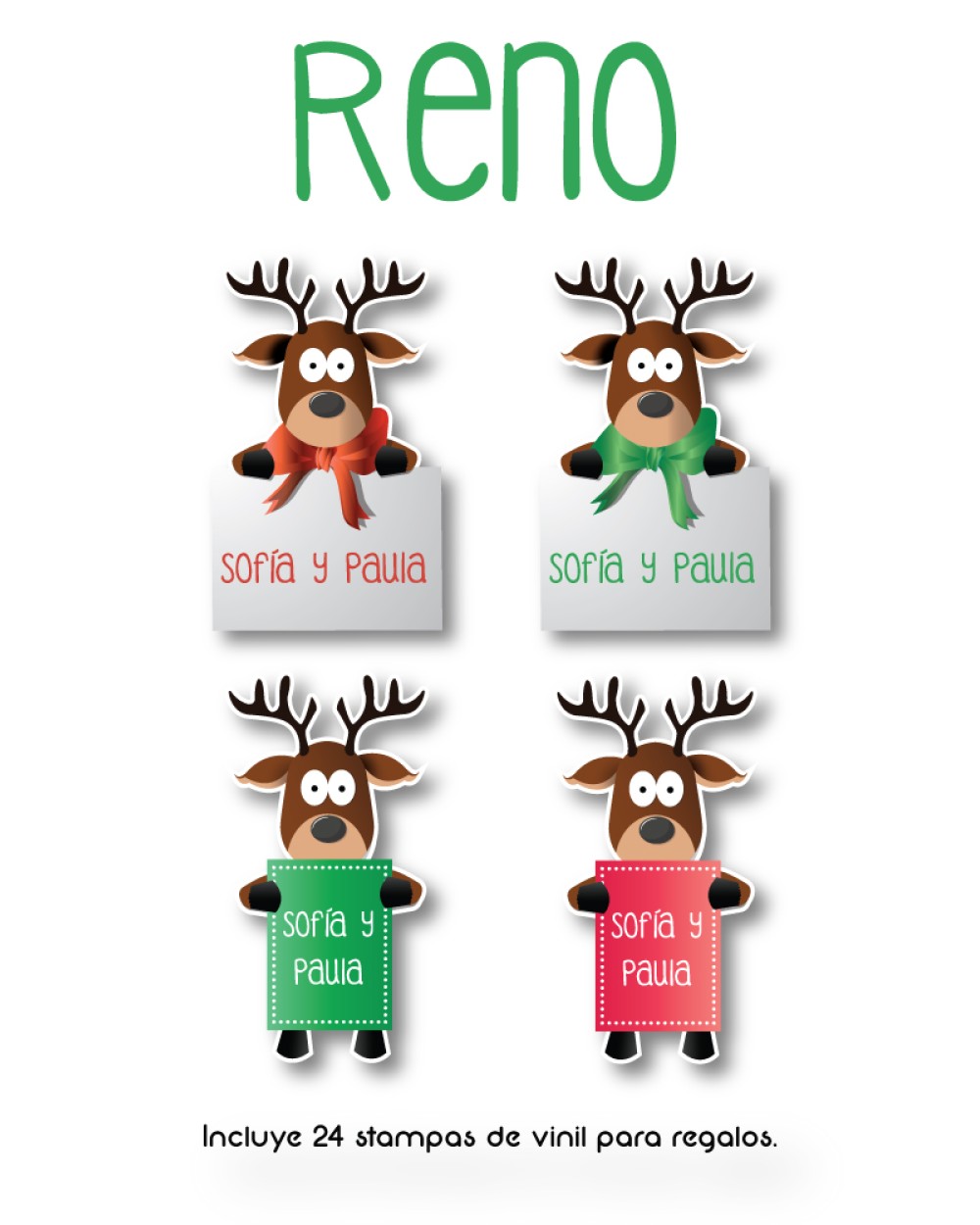 Navidad Etiquetas Reno | Etiquetas Regalos Navidad Navidad Etiquetas Reno | Etiquetas Regalos Navidad