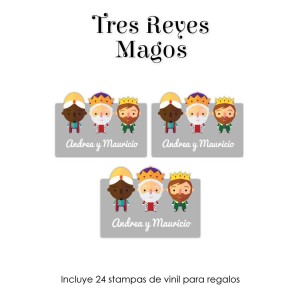 Navidad Etiquetas Reyes Magos
