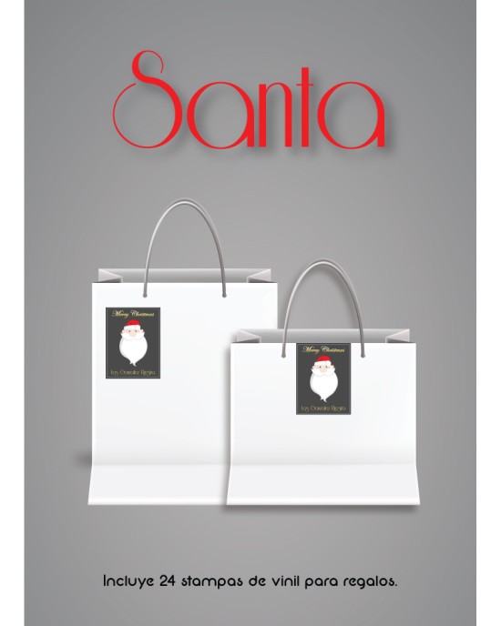 Navidad Etiquetas Santa | Etiquetas Regalos Navidad