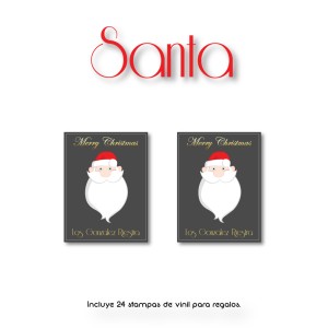 Navidad Etiquetas Santa