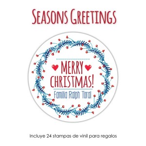Navidad Etiquetas Season's Greetings