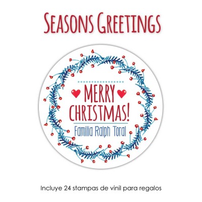 Navidad Etiquetas Season's Greetings