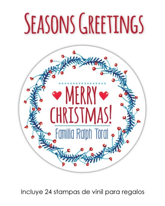 Navidad Etiquetas Seasons Greetings | Etiquetas Regalos Navidad