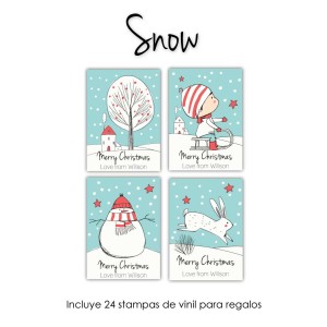 Navidad Etiquetas Snow