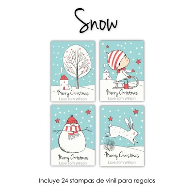 Navidad Etiquetas Snow Navidad Etiquetas Snow