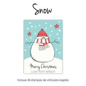 Navidad Etiquetas Snow