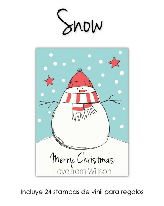 Navidad Etiquetas Snow | Etiquetas Regalos Navidad
