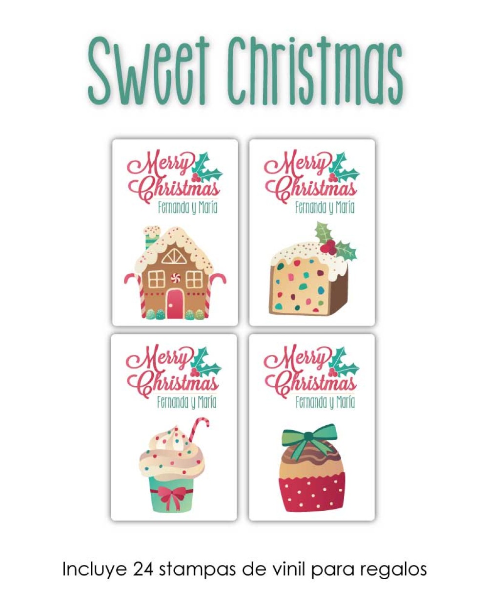 Navidad Etiquetas Sweet Christmas | Etiquetas Regalos Navidad Navidad Etiquetas Sweet Christmas | Etiquetas Regalos Navidad