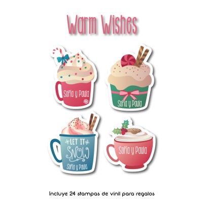 Navidad Etiquetas Warm Wishes Navidad Etiquetas Warm Wishes