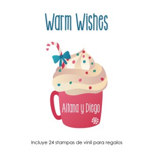 Navidad Etiquetas Warm Wishes