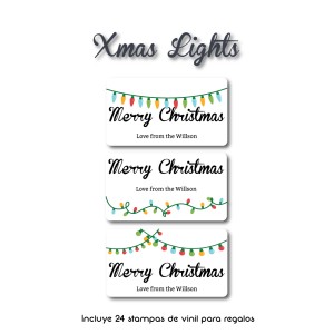 Navidad Etiquetas Xmas Lights