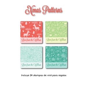 Navidad Etiquetas Xmas Patterns