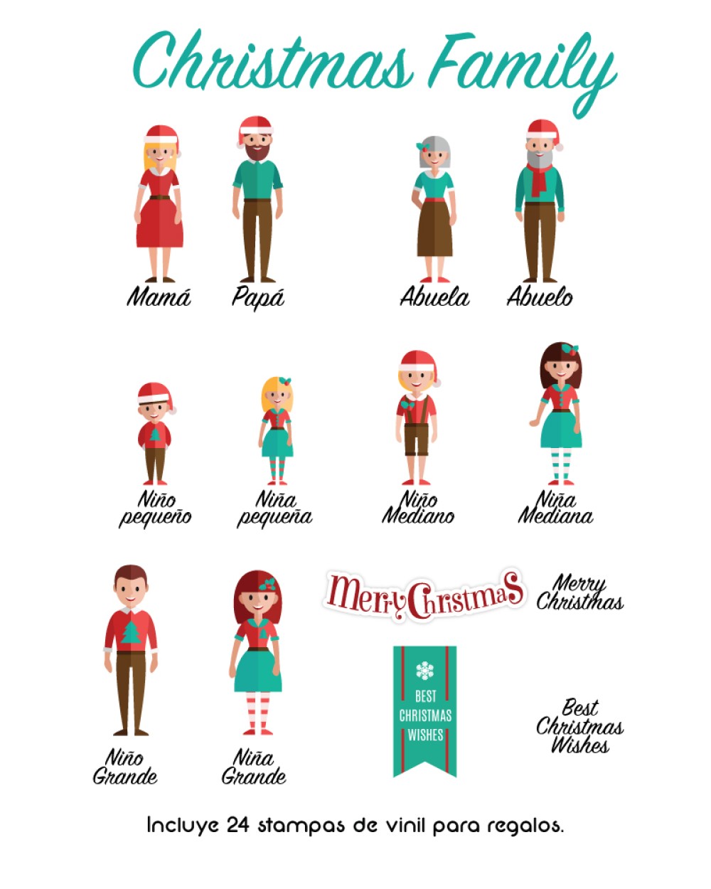 Navidad Tarjetas Christmas Family | Tarjetas Regalos Navidad Navidad Tarjetas Christmas Family | Tarjetas Regalos Navidad
