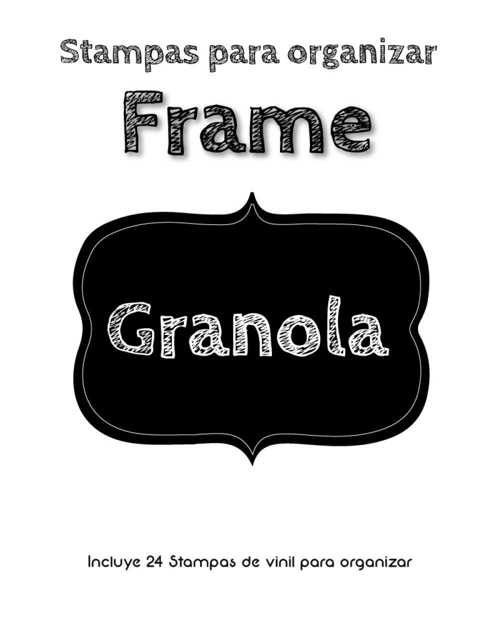Paquete de Stampas para organizar Frame - Etiquetas Para Organizar Paquete de Stampas para organizar Frame - Etiquetas Para Organizar