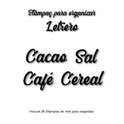 Stampas para organizar Letrero Stampas para organizar Letrero
