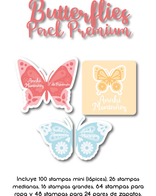 Pack Premium Ropa, Zapatos y Escuela Butterflies Pack Premium Ropa, Zapatos y Escuela Butterflies