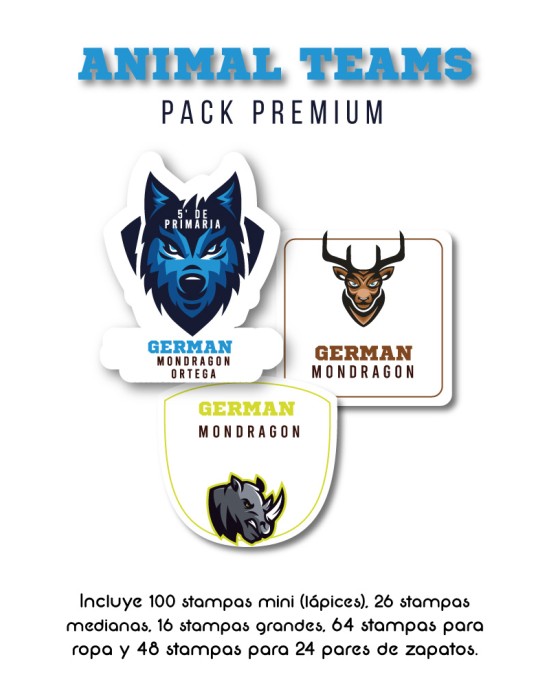 Pack Premium Ropa, Zapatos y Escuela Animal Teams | Pack Premium