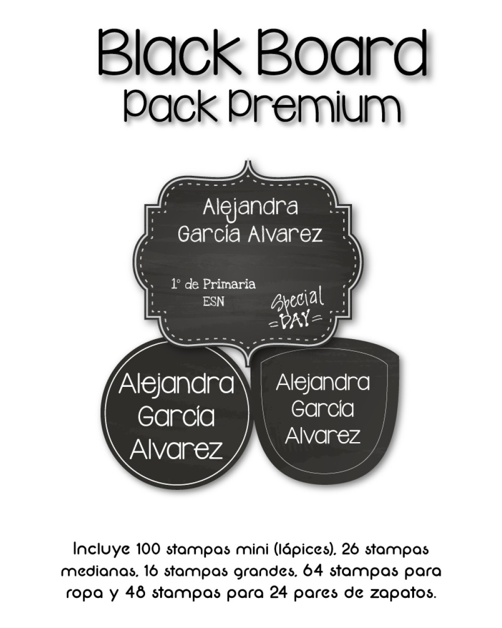 Pack Premium Ropa, Zapatos y Escuela Blackboard | Pack Premium Pack Premium Ropa, Zapatos y Escuela Blackboard | Pack Premium