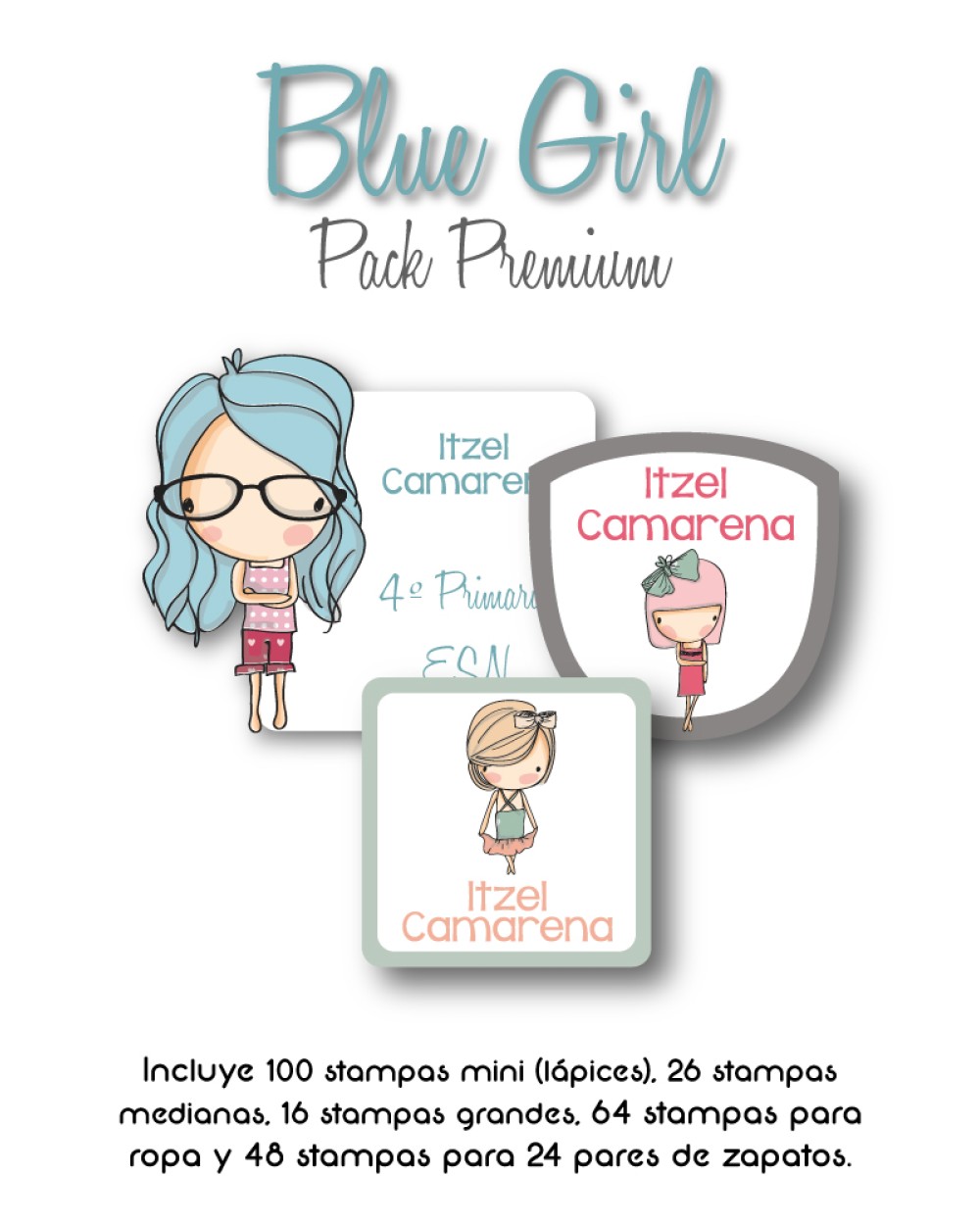Pack Premium Ropa, Zapatos y Escuela Blue Girl | Pack Premium