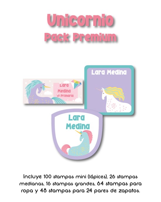 Pack Premium Ropa, Zapatos y Escuela Unicornio | Pack Premium