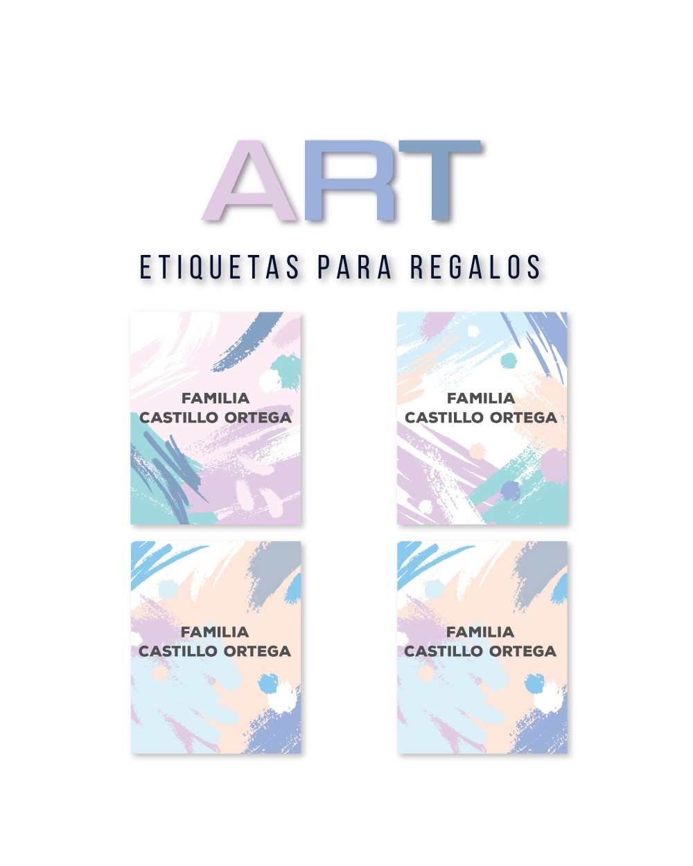 Paquete de etiquetas para Regalo Art - Etiquetas Para Regalos