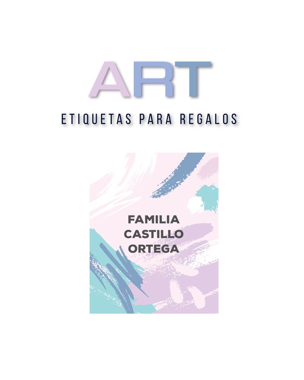 Paquete de etiquetas para Regalo Art - Etiquetas Para Regalos
