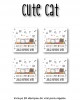 Paquete de etiquetas para Regalo Cute Cat - Etiquetas Para Regalos