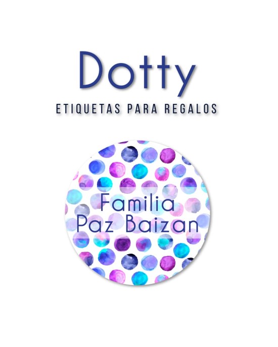 Paquete de etiquetas para Regalo Dotty - Etiquetas Para Regalos