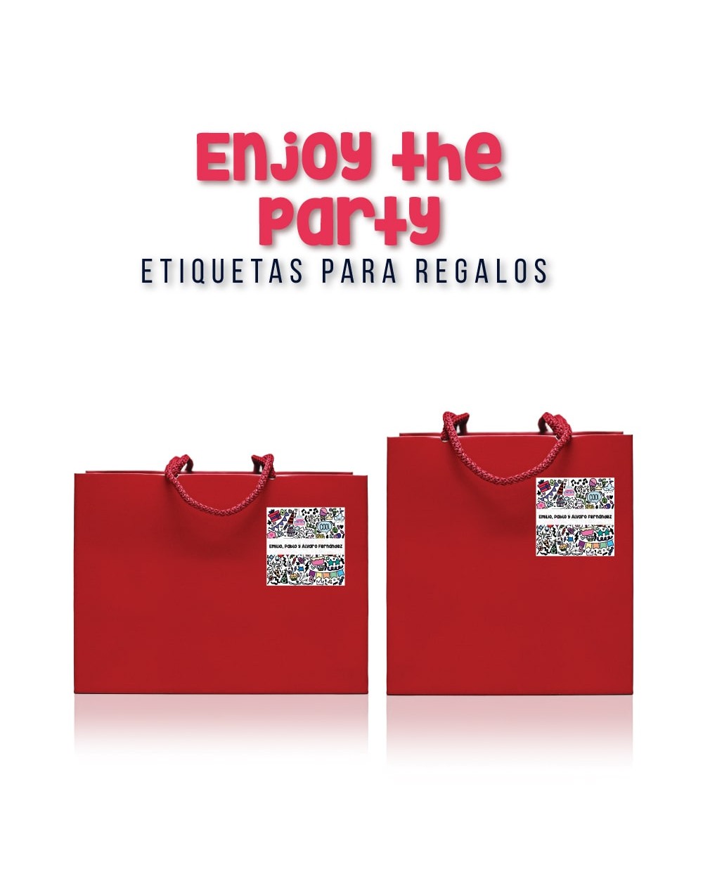 Paquete de etiquetas para Regalo Enjoy the Party - Etiquetas Para Regalos