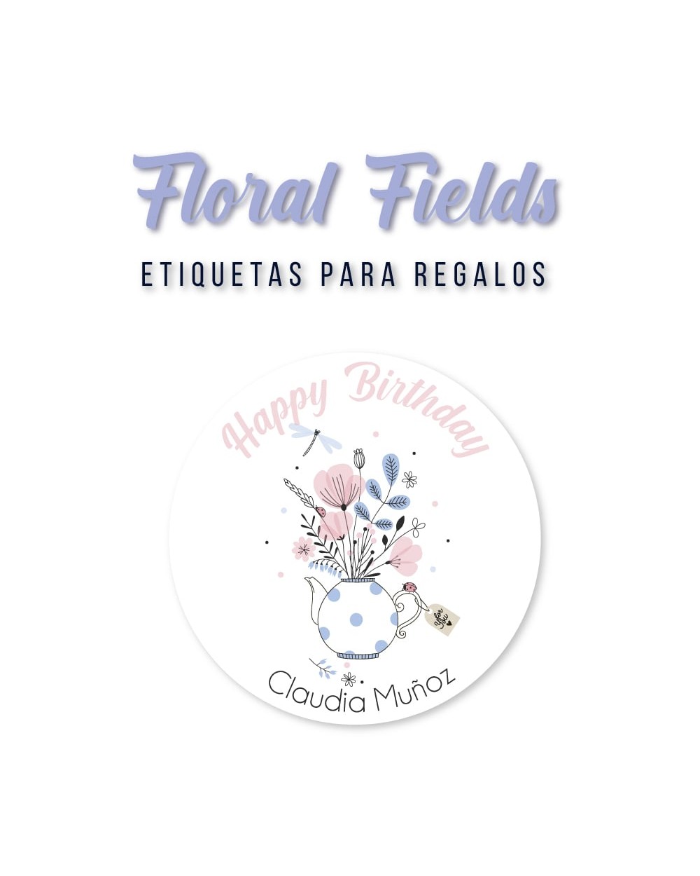 Paquete de etiquetas para Regalo Floral Fields - Etiquetas Para Regalos Paquete de etiquetas para Regalo Floral Fields - Etiquetas Para Regalos