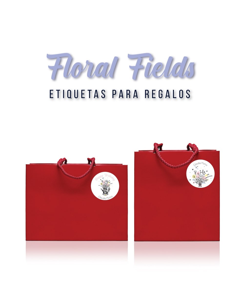 Paquete de etiquetas para Regalo Floral Fields - Etiquetas Para Regalos Paquete de etiquetas para Regalo Floral Fields - Etiquetas Para Regalos