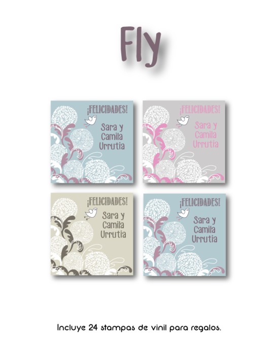 Paquete de etiquetas para Regalo Fly - Etiquetas Para Regalos