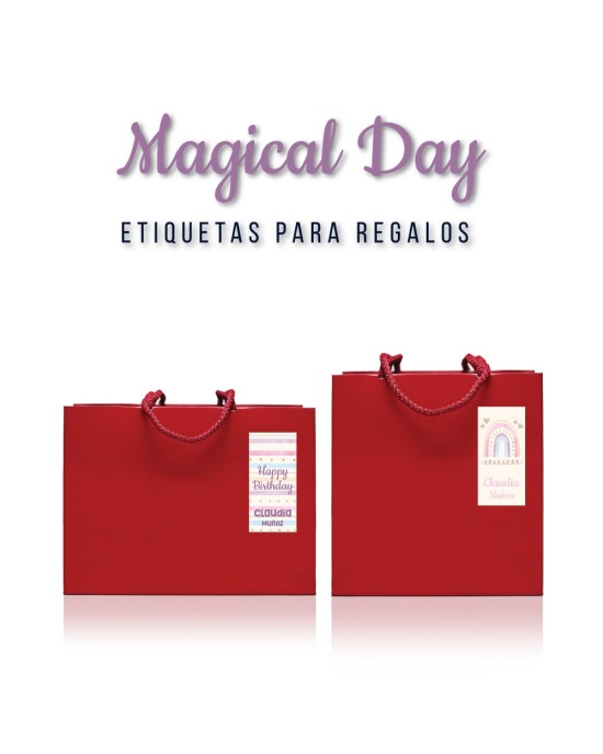 Paquete de etiquetas para Regalo Magical Day - Etiquetas Para Regalos