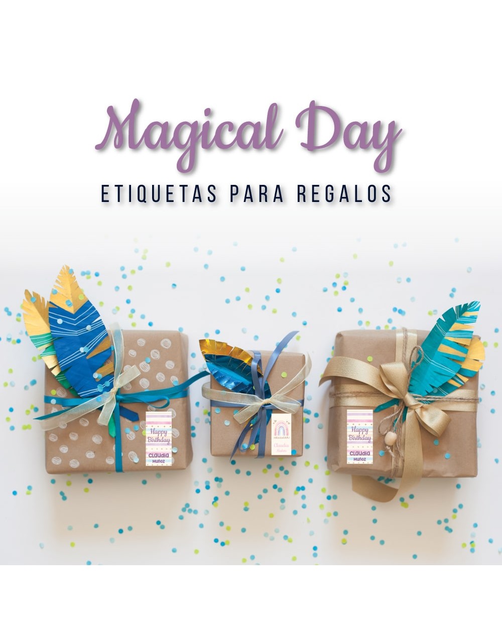 Paquete de etiquetas para Regalo Magical Day - Etiquetas Para Regalos Paquete de etiquetas para Regalo Magical Day - Etiquetas Para Regalos