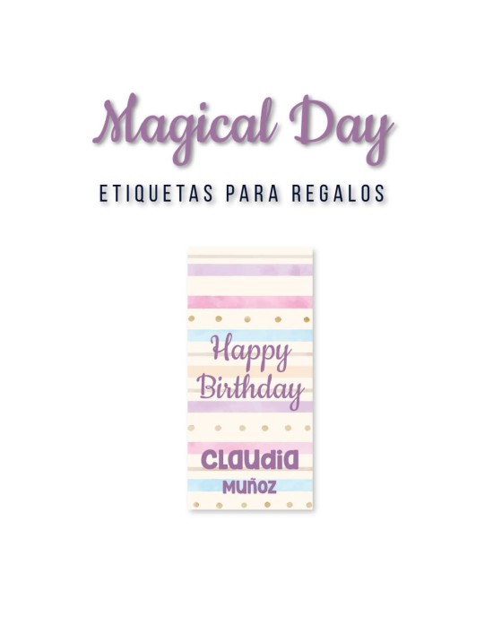 Paquete de etiquetas para Regalo Magical Day - Etiquetas Para Regalos