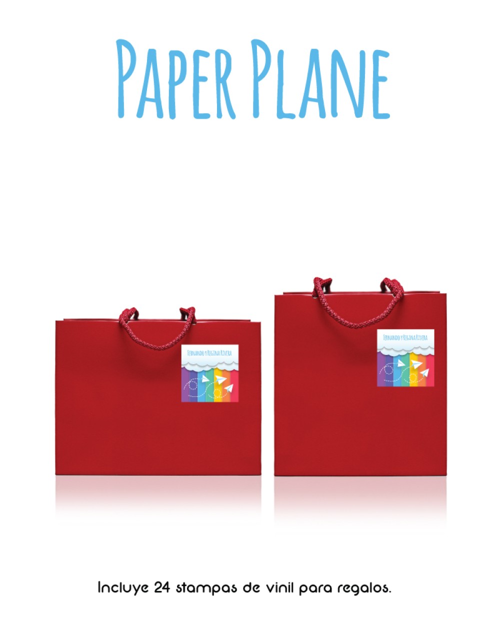 Paquete de etiquetas para Regalo Paper Plane - Etiquetas Para Regalos