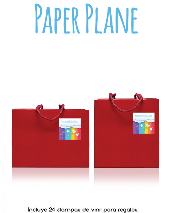 Paquete de etiquetas para Regalo Paper Plane - Etiquetas Para Regalos