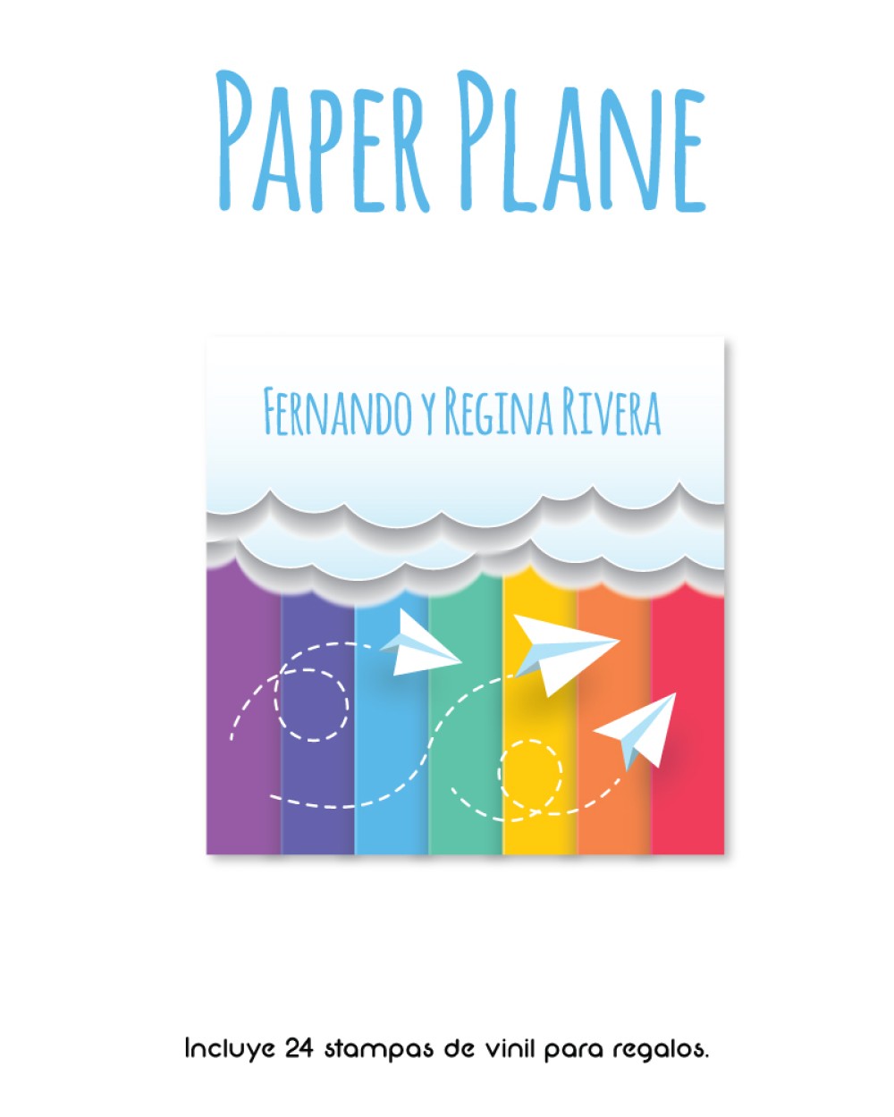 Paquete de etiquetas para Regalo Paper Plane - Etiquetas Para Regalos