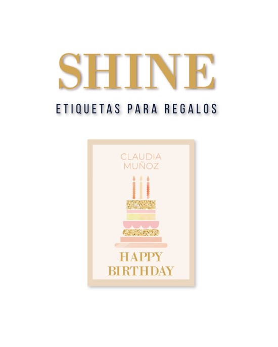Paquete de etiquetas para Regalo Shine - Etiquetas Para Regalos