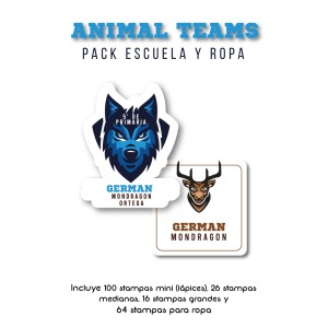Pack Ropa y Escuela Animal Teams