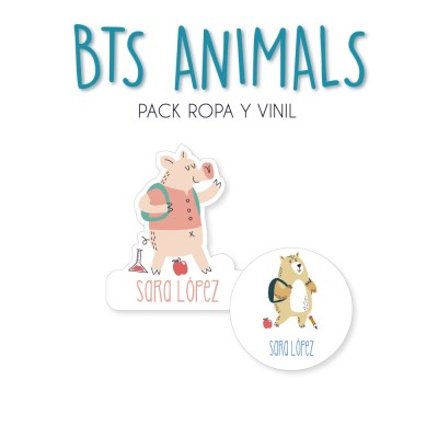 Pack Ropa y Escuela Back to School Animals