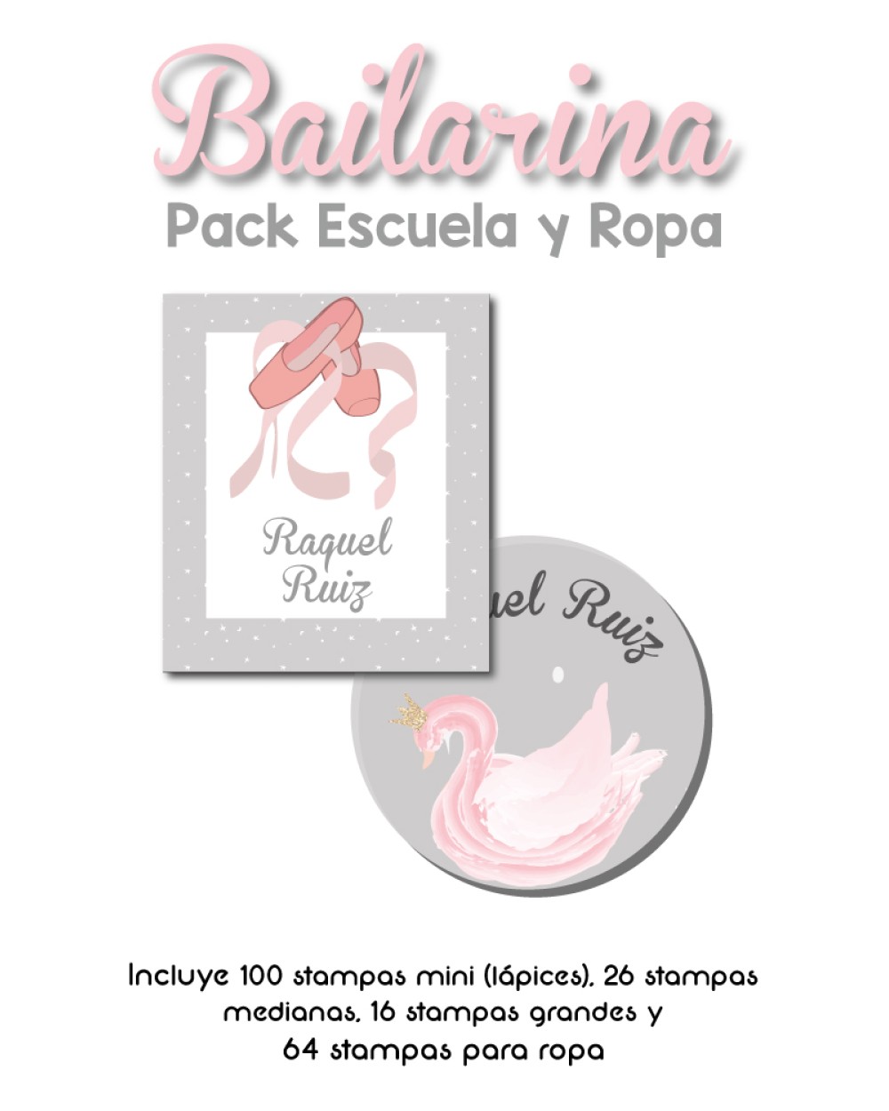 Pack Ropa y Escuela Bailarina | Pack Ropa y Adheribles Pack Ropa y Escuela Bailarina | Pack Ropa y Adheribles