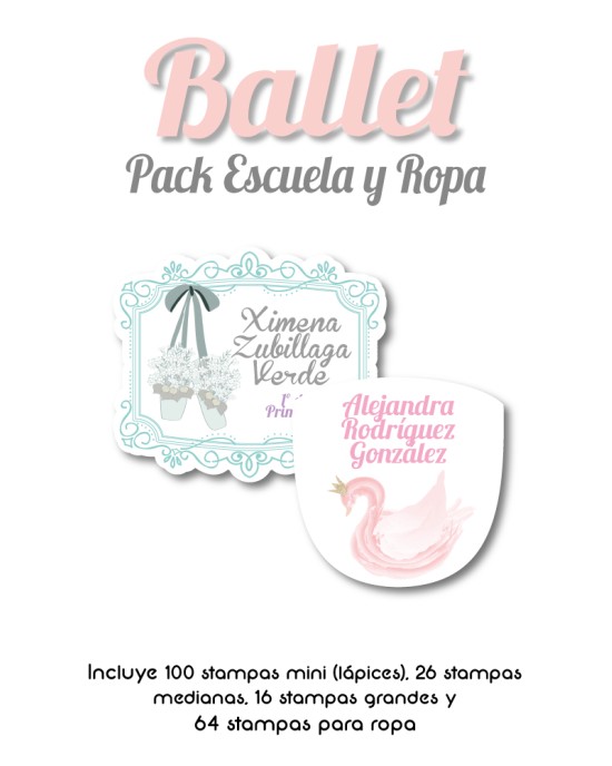 Pack Ropa y Escuela Ballet | Pack Ropa y Adheribles