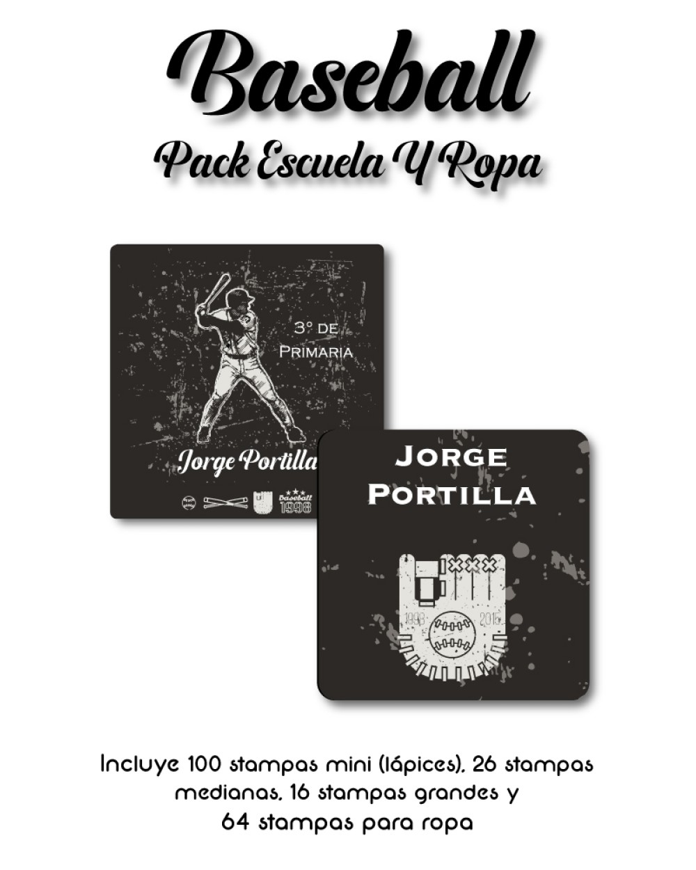 Pack Ropa y Escuela Baseball | Pack Ropa y Adheribles Pack Ropa y Escuela Baseball | Pack Ropa y Adheribles