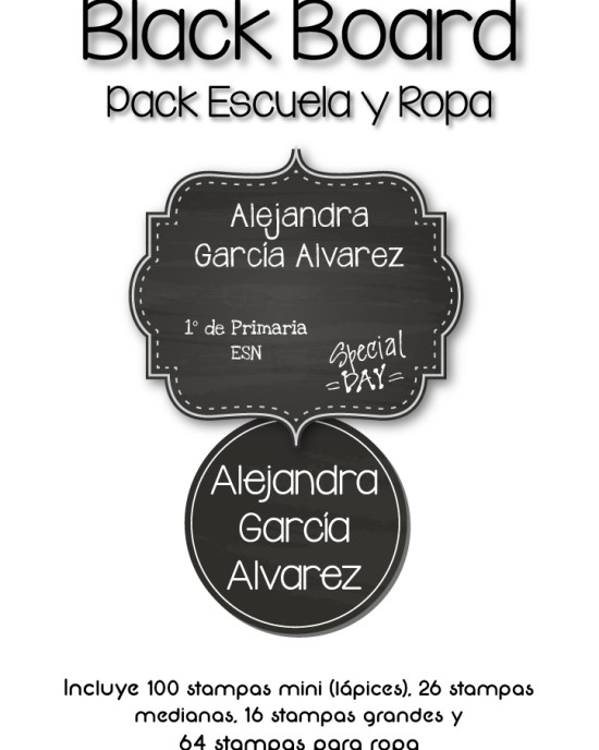 Pack Ropa y Escuela Blackboard