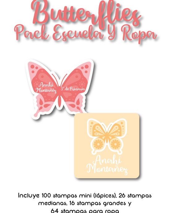 Pack Ropa y Escuela Butterflies