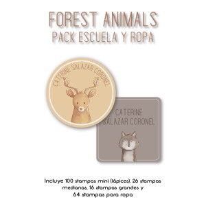 Pack Ropa y Escuela Forest Animals