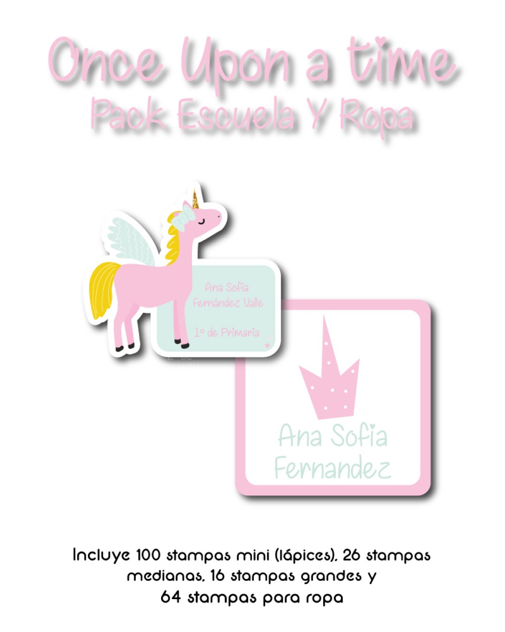 Pack Ropa y Escuela Once Upon a Time | Pack Ropa y Adheribles Pack Ropa y Escuela Once Upon a Time | Pack Ropa y Adheribles