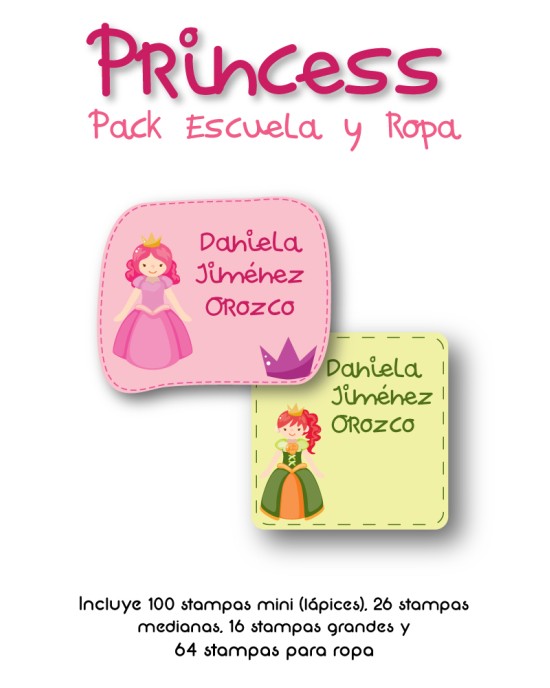 Pack Ropa y Escuela Princess | Pack Ropa y Adheribles Pack Ropa y Escuela Princess | Pack Ropa y Adheribles