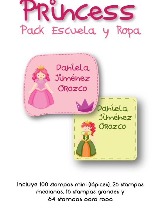 Pack Ropa y Escuela Princess | Pack Ropa y Adheribles